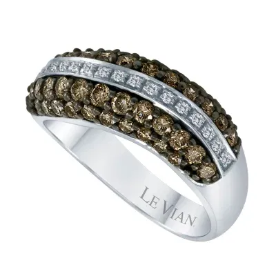 LIMITED QUANTITIES! Le Vian Grand Sample Sale™ Ring featuring Chocolate Diamonds® & Vanilla Diamonds® set in 14K Vanilla Gold®