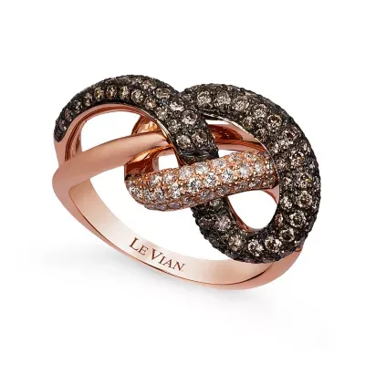 LIMITED QUANTITIES Le Vian Grand Sample Sale™ Chocolate Diamonds® & Vanilla Diamonds® Ring set in 14K Strawberry Gold® 