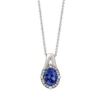 LIMITED QUANTITIES Le Vian Grand Sample Sale™ Blueberry Tanzanite® & Vanilla Diamonds® Pendant set in 14K Vanilla Gold®