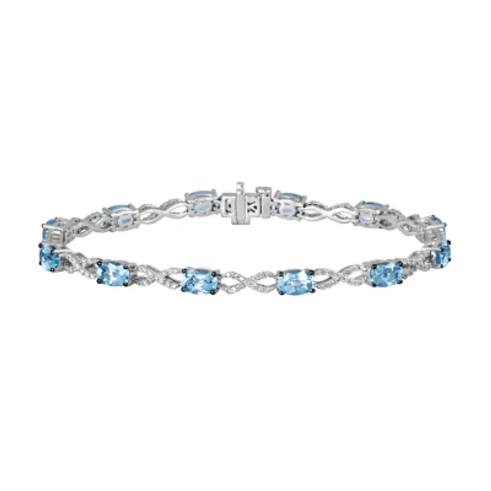 Le Vian® Grand Sample Sale™ Bracelet Sea Blue Aquamarine® & Vanilla Diamonds® Bracelet set in 14K Vanilla Gold®