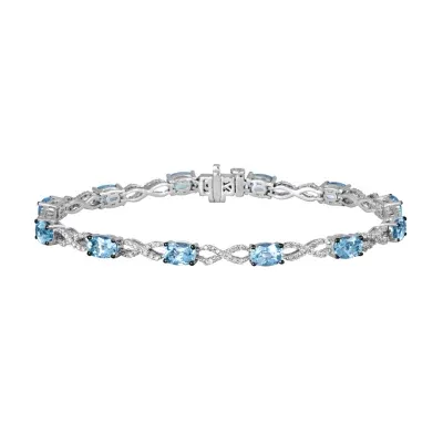 Le Vian® Grand Sample Sale™ Bracelet Sea Blue Aquamarine® & Vanilla Diamonds® Bracelet set in 14K Vanilla Gold®