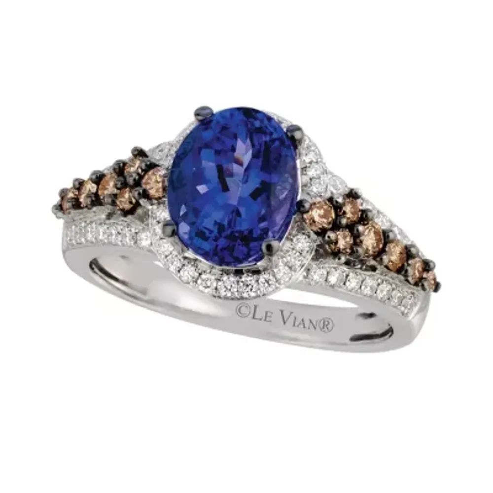 Le Vian® Grand Sample Sale™ Ring Blueberry Tanzanite® Vanilla Diamonds® & Chocolate Diamonds® set in 14K Vanilla Gold®