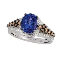 Le Vian® Grand Sample Sale™ Ring Blueberry Tanzanite® Vanilla Diamonds® & Chocolate Diamonds® set in 14K Vanilla Gold®