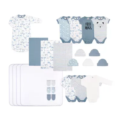 The Peanutshell 0-3m Blue Animals Baby Boys 23-pc. Baby Clothing Set