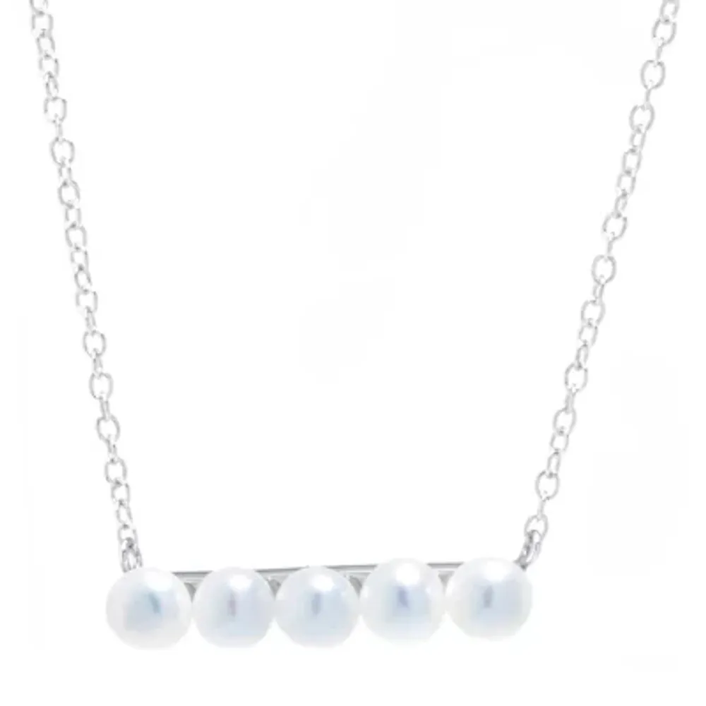 1/10 CT. T.W. Diamond & Black Tahitian Pearl Sterling Silver Necklace and  Earring Set, Color: Black - JCPenney