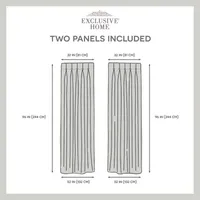 Exclusive Home Curtains Sateen Button Energy Saving Blackout Back Tab Set of 2 Curtain Panel