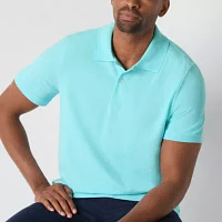 St. John's Bay Premium Stretch Mens Classic Fit Short Sleeve Polo Shirt