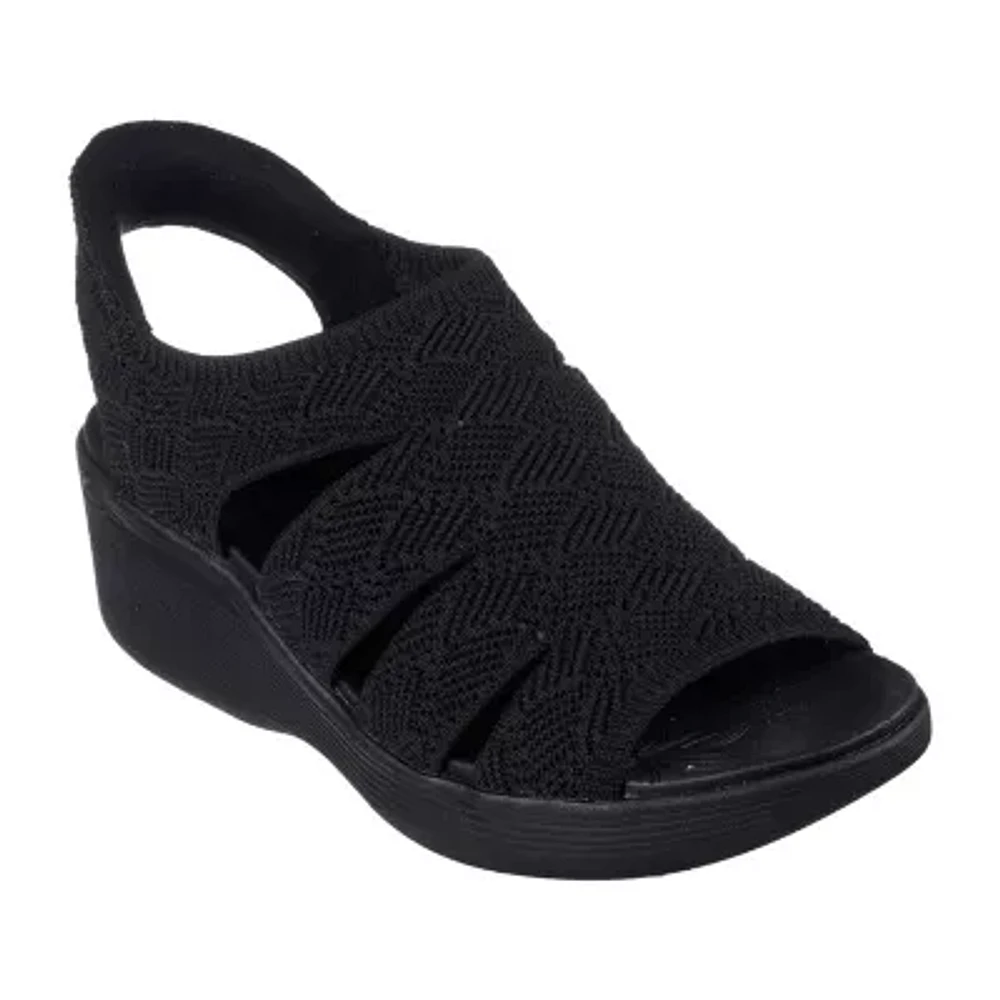 Skechers Womens Pier Lite Memory Maker Wedge Sandals