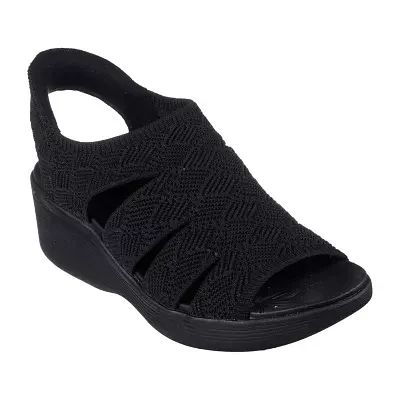 Skechers Womens Pier Lite Memory Maker Wedge Sandals