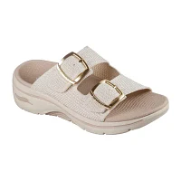 Skechers Womens Go Walk Arch Fit 2.0 Slide Sandals