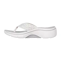 Skechers Womens Go Walk Arch Fit 2.0  Claire Flip-Flops