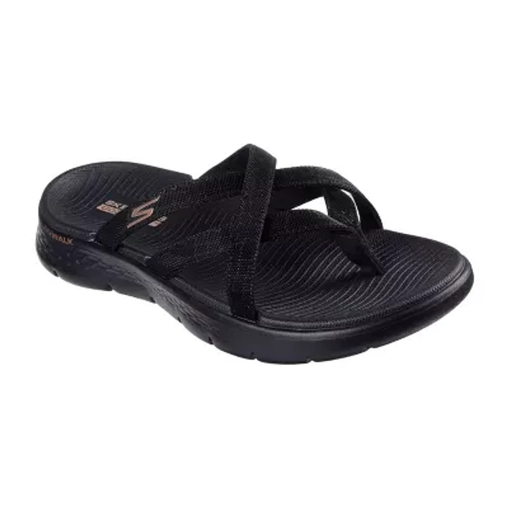 Skechers Womens Go Walk Flex Multi Strap 3 Point Flip-Flops