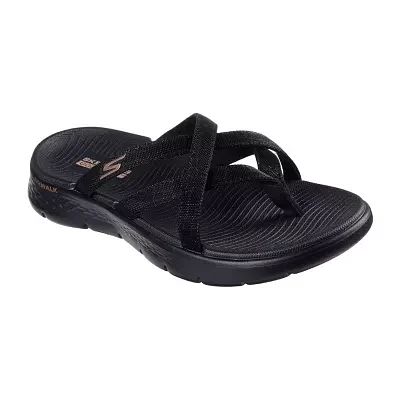 Skechers Womens Go Walk Flex Multi Strap 3 Point Flip-Flops