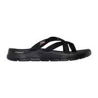 Skechers Womens Go Walk Flex Multi Strap 3 Point Flip-Flops