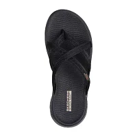 Skechers Womens Go Walk Flex Multi Strap 3 Point Flip-Flops
