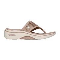 Skechers Womens Go Walk Arch Fit 2.0  Illuminating Flip-Flops
