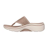 Skechers Womens Go Walk Arch Fit 2.0  Illuminating Flip-Flops