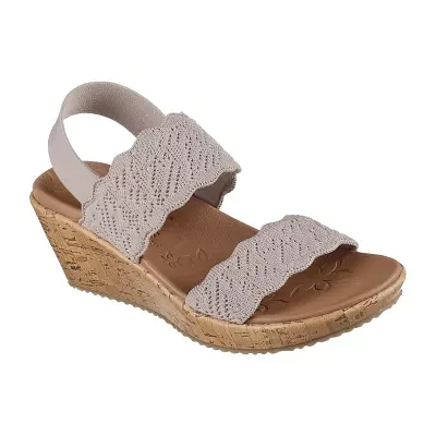 Skechers Womens Beverlee Timeless Touch Wedge Sandals