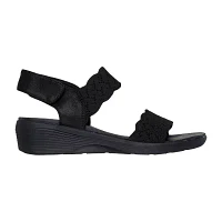 Skechers Womens Arya On The Rise Wedge Sandals