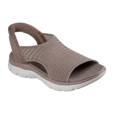 Skechers Womens Summits Sweetly Evolved Slingback Strap Flat Sandals