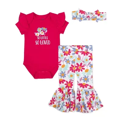 Baby Essentials Girls 3-pc. Clothing Set