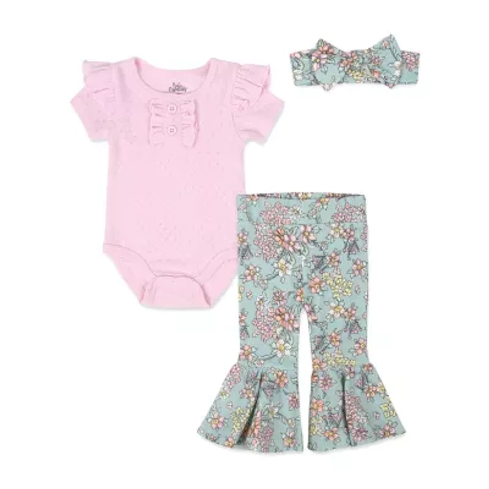 Baby Essentials Girls 3-pc. Clothing Set