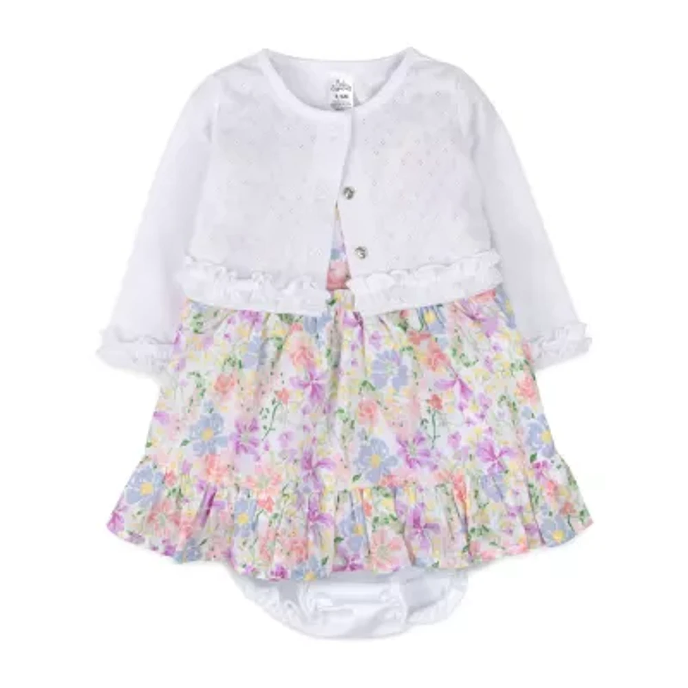 Baby Essentials Girls Cardigan Sleeveless 2-pc. Dress Set