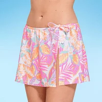 Decree Leaf Skirt Swimsuit Cover-Up Juniors