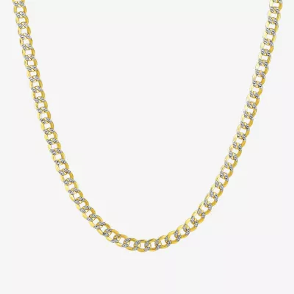 Made in Italy 10K Gold 20 Inch Semisolid Curb Chain Necklace