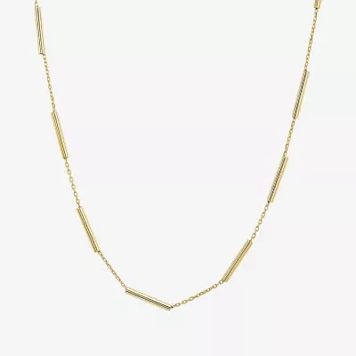 10K Gold 16 Inch Solid Fashion Chain Necklace