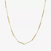 10K Gold 16 Inch Solid Fashion Chain Necklace