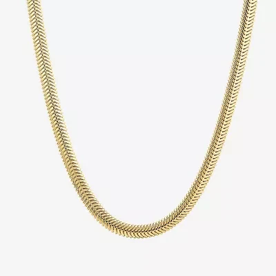 14K Gold 18 Inch Hollow Snake Chain Necklace