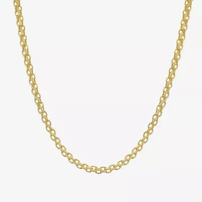 10K Gold 18 Inch Hollow Fashion Chain Necklace