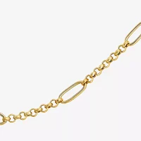 10K Gold 18 Inch Hollow Rolo Chain Necklace