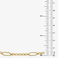 10K Gold 18 Inch Hollow Rolo Chain Necklace