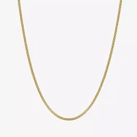 Womens 14K Gold 18 Inch Popcorn Chain Necklace