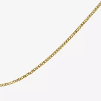 Womens 14K Gold 18 Inch Popcorn Chain Necklace
