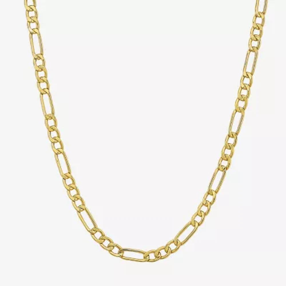 Made in Italy 10K Gold Inch Hollow Figaro Chain Necklace