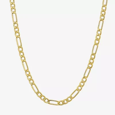 Made in Italy 10K Gold Inch Hollow Figaro Chain Necklace