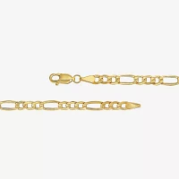 Made in Italy 10K Gold Inch Hollow Figaro Chain Necklace