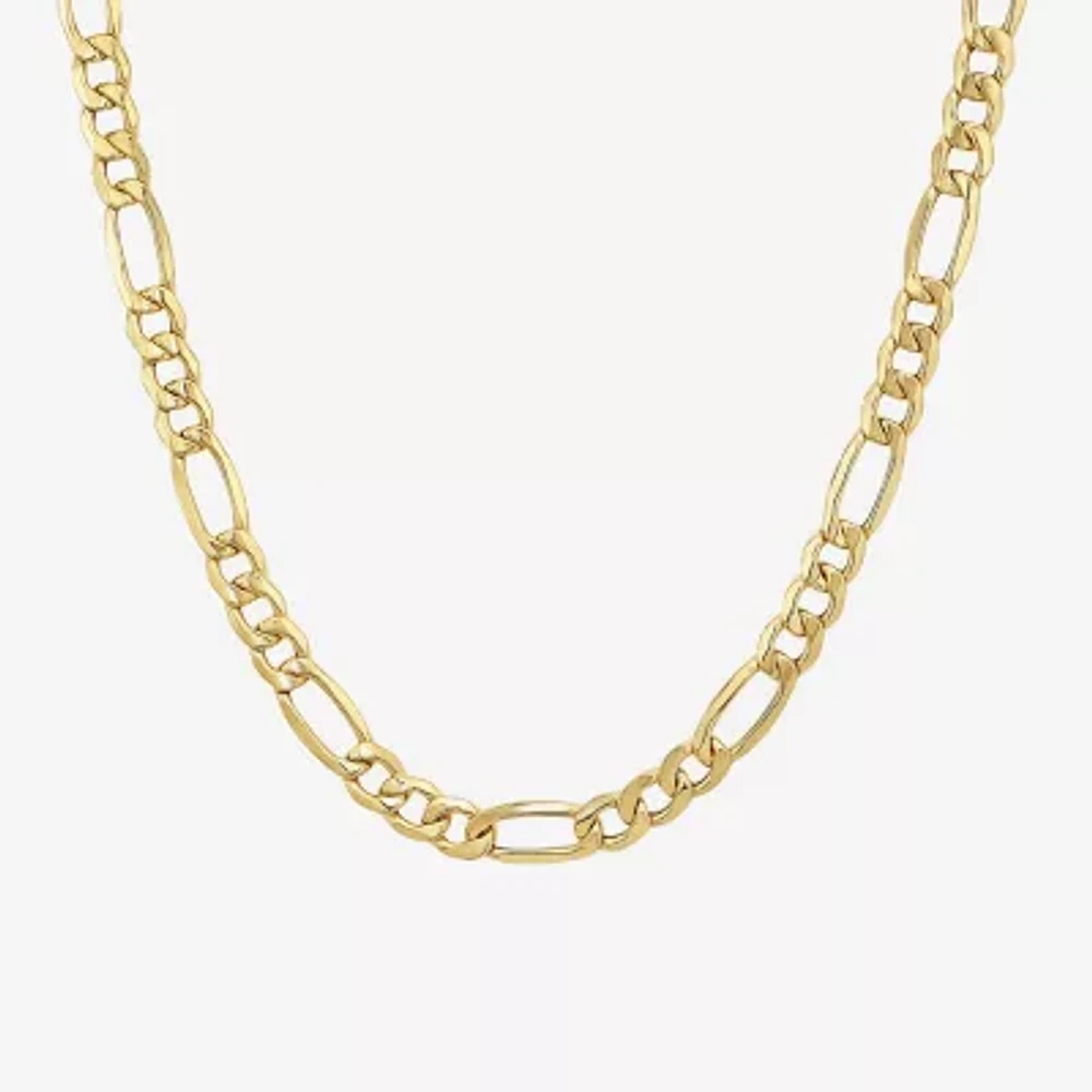 Made in Italy 10K Gold 20 Inch Hollow Figaro Chain Necklace