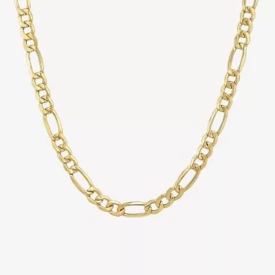 Made in Italy 10K Gold 20 Inch Hollow Figaro Chain Necklace