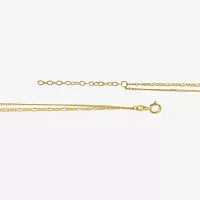 Made in Italy Womens 14K Gold Cross Pendant Necklace