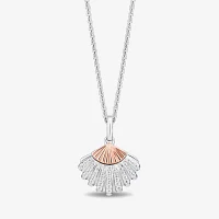 Enchanted Disney Fine Jewelry 1/8 CT. T.W. White Cultured Freshwater Pearl 10K Rose Gold Sterling Silver Ariel Princess The Little Mermaid 2-pc. Jewelry Set