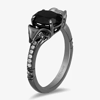 Enchanted Disney Fine Jewelry Womens Diamond Accent Genuine Black Onyx Sterling Silver Aladdin Jafar Cocktail Ring