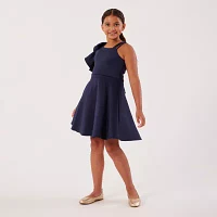 Bonnie Jean Big Girls Sleeveless Flutter Sleeve Fit + Flare Dress