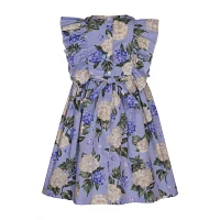 Bonnie Jean Little Girls Sleeveless Flutter Sleeve Fit + Flare Dress