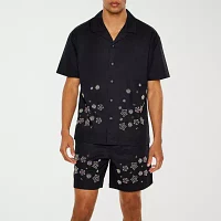 Forever 21 Mens Regular Fit Short Sleeve Button-Down Shirt