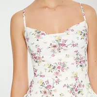 Forever 21 Drop Waist Womens Sleeveless Floral Fit + Flare Dress Juniors