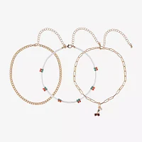 Arizona 3-pc. 12 Inch Cable Cherries Necklace Set